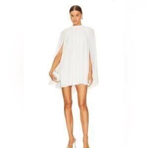 Amanda Uprichard Sancerre Mini Cape Dress in white xs nwt